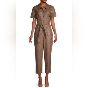 7 For All Mankind Vegan Leather Jumpsuit
